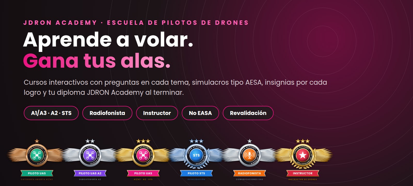 JDRON Academy: aprende a volar, gana tus alas